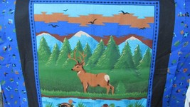 &quot;&quot;BEAR &amp; ELK PILLOW PANELS WITH MATCHING NATIVE AMERICAN FABRIC - FOR BA... - $9.89
