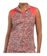 NWT Ladies Bermuda Sands Orange &amp; Black Carmine Sleeveless Golf Shirt - ... - £29.63 GBP