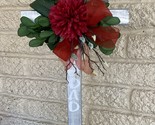 Dad Cemetery, flowers for dads grave, grave decoration, cross for grave - $26.00