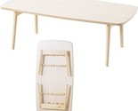 Folding Legs Table W41.3 X D20.5 X H13.8 Inches Natural White Ash And Ru... - $314.99