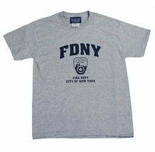 FDNY Kids Short Sleeve Screen Print T-Shirt Gray Boys Fireman Tee - £15.95 GBP