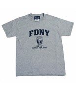 FDNY Kids Short Sleeve Screen Print T-Shirt Gray Boys Fireman Tee - £15.72 GBP