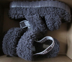 UGG Oh Fluffita Slipper Slide Slingback Platform Sandal Dark Grey Sz 7 New $110 - £67.47 GBP