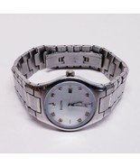 Bulova 8 Diamonds Silver Tone White Mother of Pearl Dial Womens Watch C8... - £55.37 GBP