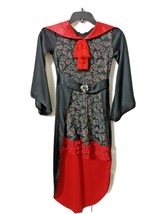 Spirit Halloween Black Red Skull Vampire Sorceress Dress Girls Sz M 8-10 Costume - £14.14 GBP