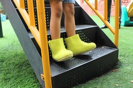 Handmade Lime Green Indoor Boots for Kids - Cozy Boots for Toddlers &amp; Ch... - $49.30