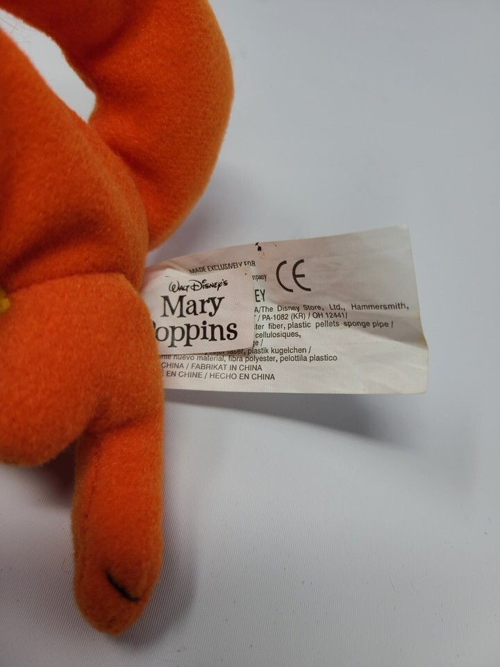 Disney Irish Fox Orange Mary Poppins 7" Plush Mini Bean Bag Disney Store Item image 3