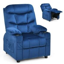 Kids Recliner Chair with Cup Holder and Footrest for Children-Light Blue... - $3,411.88 MXN