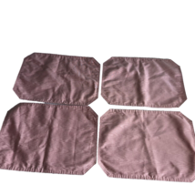 Vintage Placemats Mauve Reversible Octagonal Pink Textured Fabric Dining... - $15.98