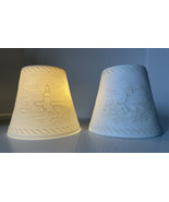 pair of Vaccel ceramic lithophane lighthouse shaded - $38.56