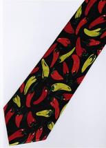 Chili Fruit Vegetable Red Yellow Green 10cm Necktie - $19.99