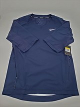 Nike Baseball NWT SIZE SMALL Hot Jacket 3/4 Sleeve Team Navy Blue 897383-419 - £30.27 GBP