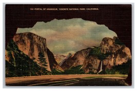 Wawona Tunnel Yosemite National Park California CA UNP Linen Postcard V24 - £2.33 GBP