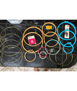 Mixed Lot Vintage Wooden Metal Plastic Embroidery Hoops Lot Round &amp; Oval - $17.70