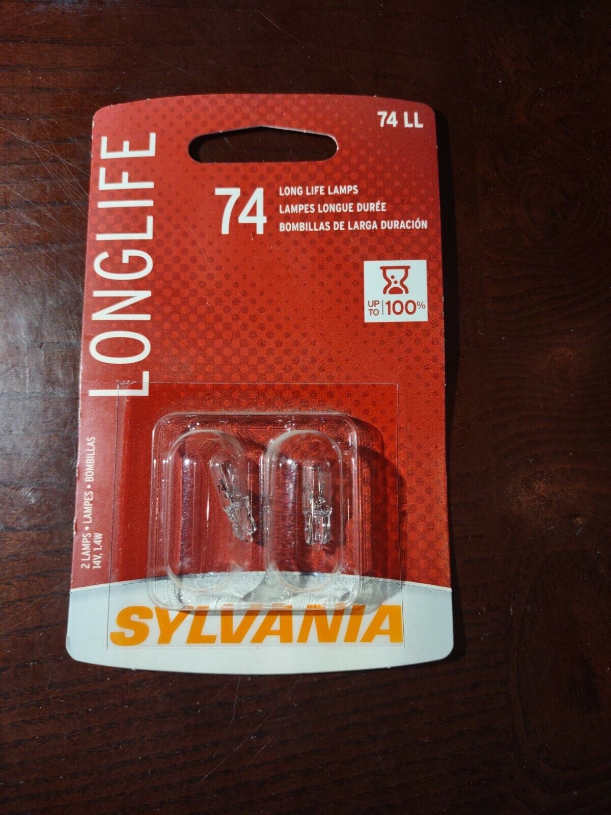 Sylvania 74 Long Life Lamps - $11.76
