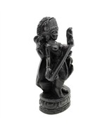 SARASWATI STATUE Hindu 5.5&quot; Hindu Goddess of Knowledge and Arts Dark Res... - $15.16