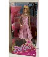 Barbie The Movie Margot Robbie Doll Wearing Pink Gingham Dress New Mint ... - £39.46 GBP