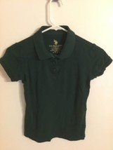 U.S. Polo Assn. Girls Polo Shirt Green Short Sleeved size 14/16 - $5.48