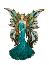 Hamilton Collection Angel Fairy Figurine Sculpture Healing Turquoise Butterfly  - £97.32 GBP