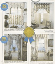 Home Decorating Window Treatments Curtains Drapes Valance Scarf Sew Pattern - £10.17 GBP