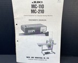 JUKI MC-110, MC-210 INDUSTRIAL SEWING MACHINE PARTS BOOK MANUAL - £8.93 GBP