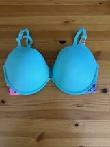 Victoria's Secret PINK Wear Everywhere Super Push-Up Bra 34DD NWT Silver... - $18.17