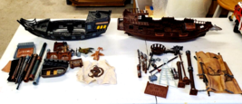 Lot of 2 Mega Blocks Pirate Ships, Cpt. Cutlass/Dragons Crystal (Incompl... - £46.38 GBP