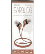 SENTRY Stereo Noise Isolation Earbuds, 3.5mm Plug, 4' Cord, Brown - $6.91