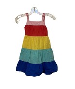 Hanna Andersson Colorblock Sundress Girls Size 5 Cotton Sleeveless Summer - £13.66 GBP