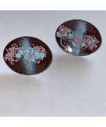Vintage Cufflinks RARE Cantini Style MCM Modernist Abstract Enamel Art H... - $85.75 CAD