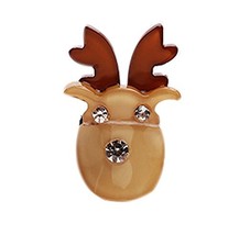 5 Pieces Christmas Lovely Cartoon Hair Clips Cute Hair Claw For Girls, BROWN image 2