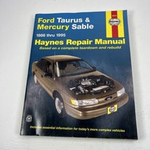 Ford Taurus &amp; Mercury Sable 1986 thru 1995 Haynes Repair Manual 1998 Pap... - $12.81