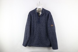 Orvis Mens Large Distressed Spell Out Deep Pile Fleece Lined Half Zip Sw... - $29.65