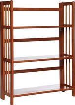 Casual Home 3-Shelf Folding Stackable Bookcase (27.5&quot; Wide)-Mahagony - $76.99