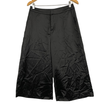 Black Satin Gaucho Culottes Pants Sz 6 Dress Shiny Women&#39;s - £14.34 GBP