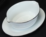 Noritake Cumberland Gravy Boat with attached Underplate - $39.19