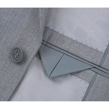 Men RENOIR suit Solid Two Button Business or Formal Slim Fit 202-2 Light gray image 2