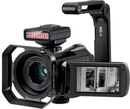 4K Camcorder ORDRO UHD Night Vision Video Camera Vlog Ghost Hunting Camera - £197.43 GBP