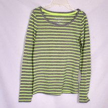 Aeropostale Woman&#39;s Grey &amp; Green Stripe Top Size Small - $10.77