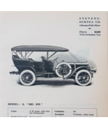 1908 Stevens Duryea Model S Big Six Catalog Advertisement Automobilia F17M1 - $561.45 MXN