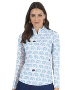 NWT Ladies IBKUL VELMA PERI NAVY Long Sleeve Mock Golf Shirt S M L &amp; XL - $1,206.31 MXN