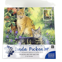 Cat Kitten Linda Picken 1000 Piece Jigsaw Puzzle 27x20 with Poster NEW S... - $14.95