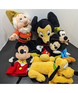 Lot of 6 Vtg Official Disney Mickey Mouse, Goofy &amp; Pluto, Doc Dwarf Plus... - £21.99 GBP