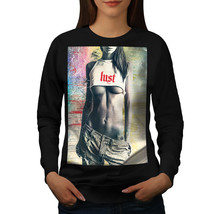 Wellcoda Lust For Cannabis Womens Sweatshirt, Model Casual Pullover Jumper - £23.18 GBP+