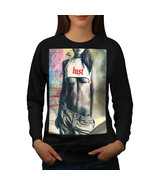 Wellcoda Lust For Cannabis Womens Sweatshirt, Model Casual Pullover Jumper - £22.91 GBP+