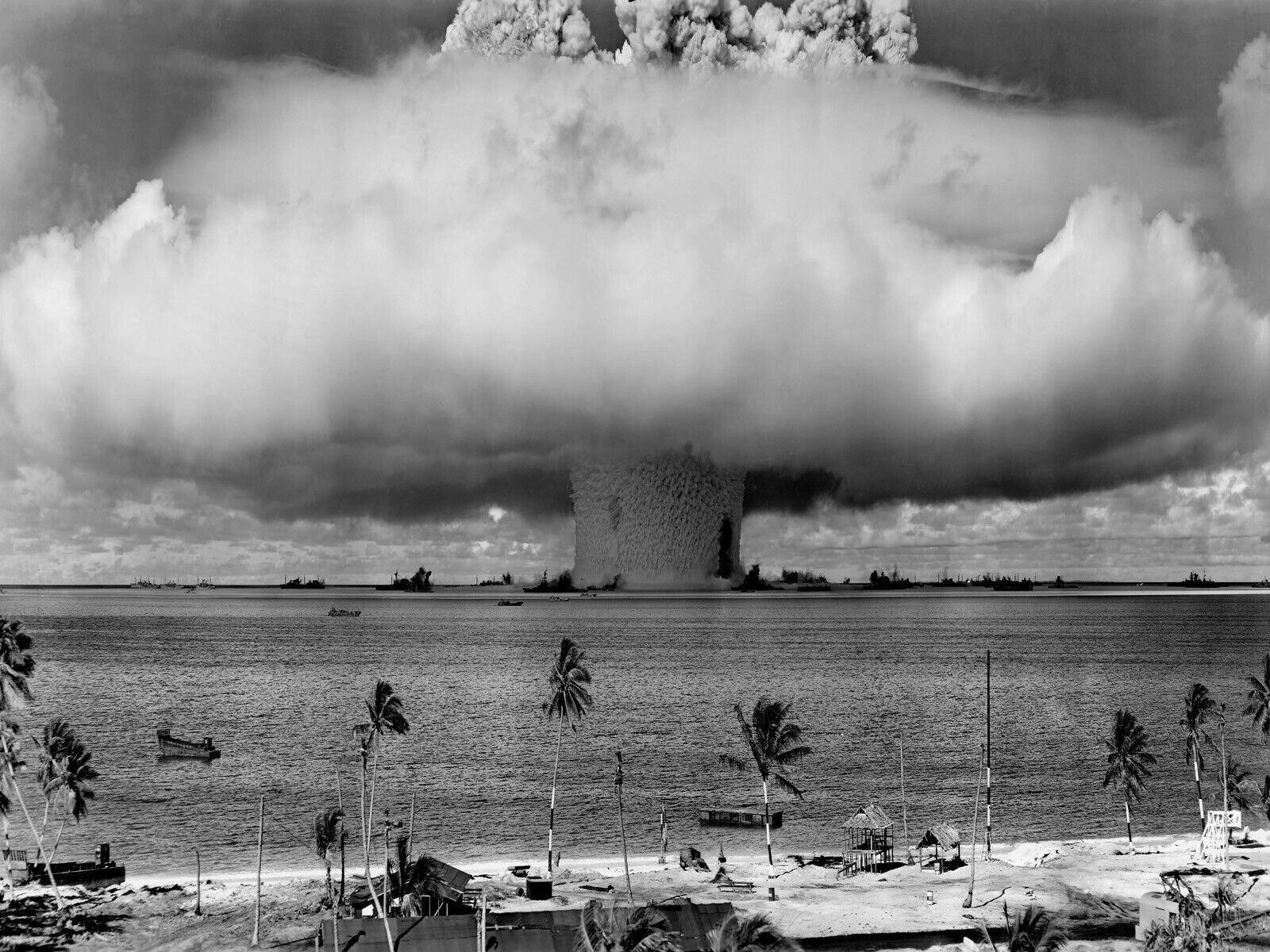 11837.Decor Poster.Room wall.Home art design.B&W atomic bomb.U.S history class