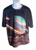 Planet Saturn Short Sleeve Pull-Over T-Shirt Black XL - $10.88