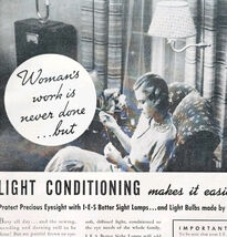 1937 General Electric Mazda Lamps Advertisement Vintage Lighting DWQQ5 - $366.69 MXN