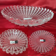 Vtg MIKASA Set of 3 Glass Bowl 11&quot;Bon Bon 9&quot;Ashtray 6 3/4 Atlantis Chris... - £61.18 GBP