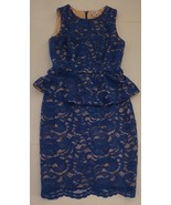 Cache Womens Blue Floral Flower Dress - Petite 0 - £11.19 GBP